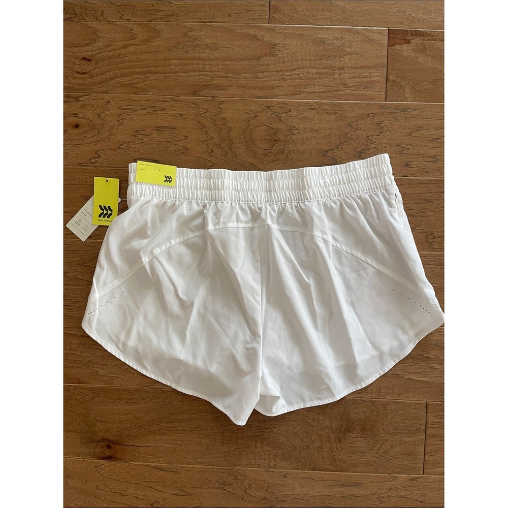 all in motion White Women's Mid Rise Athletic Run Shorts XL NWT - Picture 2 of 7